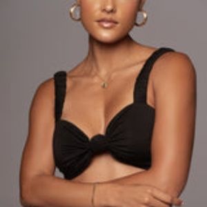 JLUXLABEL Black Crop Top